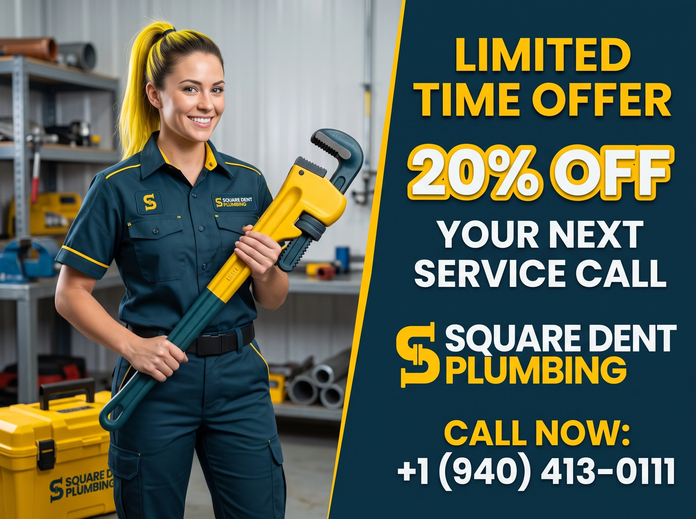 Limited time plumbing offer — Square Dent Plumbing Denton TX